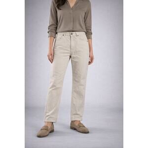 Afends Hemp Pants Womens Cream Straight Leg Organic Cotton Casual 27x25 business